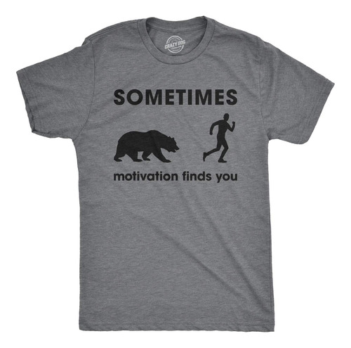 Camiseta Para Hombre A Veces La Motivación Te Encuentra, Div