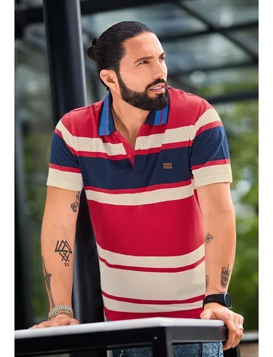 809 15 Playera Tipo Polo Rojo Env o gratis