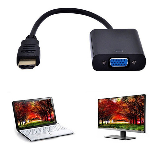 Adaptador Conversor Hdmi A Vga Conecta Hdmi A Monitor Vga