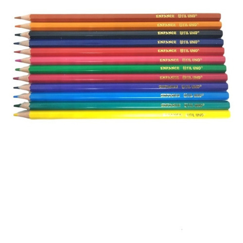 Lapices De Colores Util Uno X12 Divertite Creado
