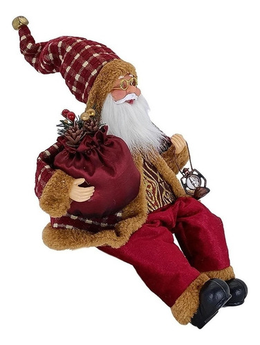 Hermosa Sentada Tradicional Santa Claus Lazhu Doll