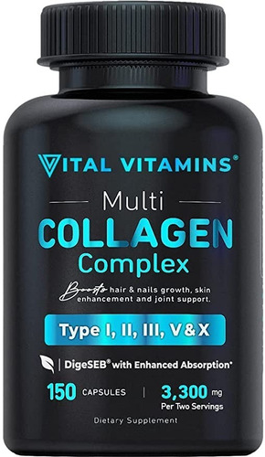 Vital Vitamins Multi Collagen Complex Tipo I Ii Iii V X 150c