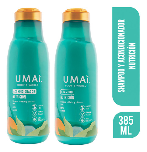 Pack Umai 1 Shampoo + 1 Acondicionador Nutrición 385 Ml