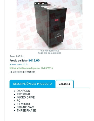 Variador De Frecuencia Micro Drive Fc 51 Marca Danfoss 440va