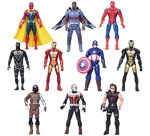 Super Hero Series - Juego De Figuras Exclusivas, 10 Figuras.