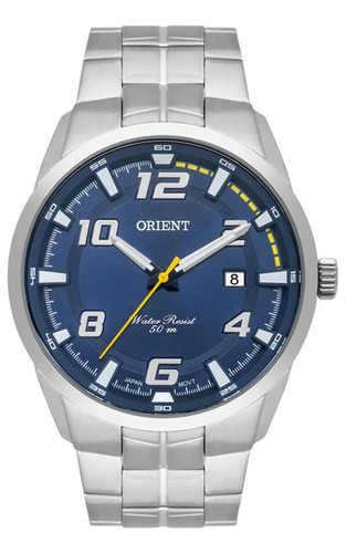 Relógio Orient Mbss1382 D2sx Prata 44mm Quartz