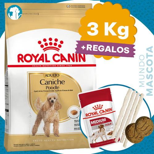 Alimento Royal Canin Poodle 30 Adult 3 Kg + Regalo + Envío