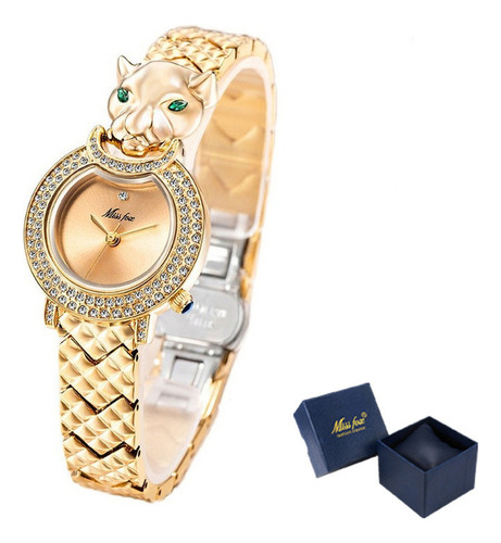 Relojes Missfox De Lujo Con Diamantes Inoxidables Para Mujer