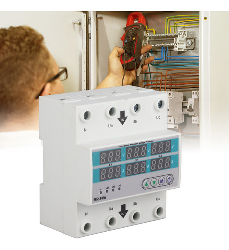 Relé Protector De Voltaje Trifásico Ajustable 220 V, Automát