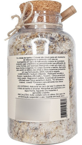 Cristais De Banho - Camomila Lavanda E Laranja Doce - 350 G