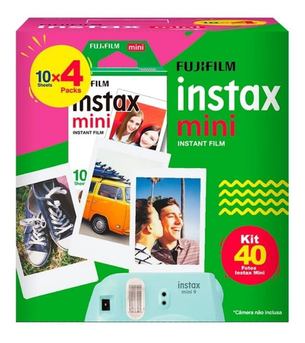 Filme Para Instax Mini 9 8 7s Pacote Com 40 Fotos 54x86mm