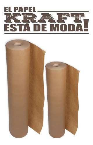 Papel Kraft Rollo Con 25 Metros Calibre 90 Caqui
