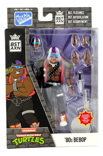 Bst Axn Tmnt W3 '80s Bebop 5in Figura De Acción