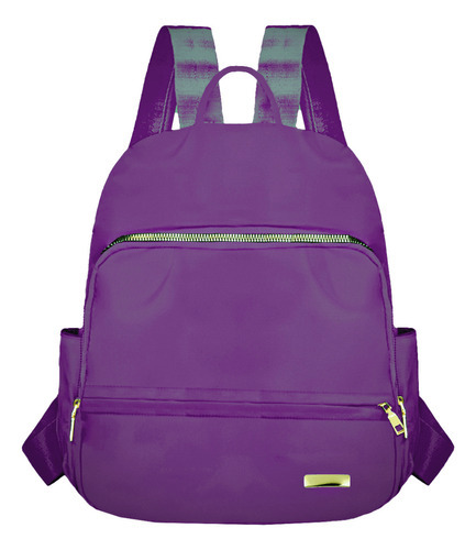 Elegante mochila social semi impermeable ajustable morada para mujer