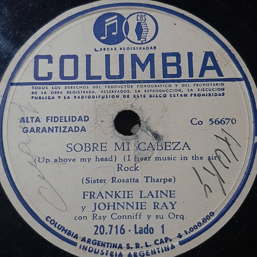 Pasta Frankie Laine Johnnie Ray Ray Conniff Columbia C346