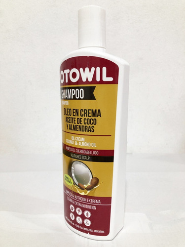 Imagen 2 de 7 de Shampoo Aceite De Coco Y Almendras De Otowil X410ml