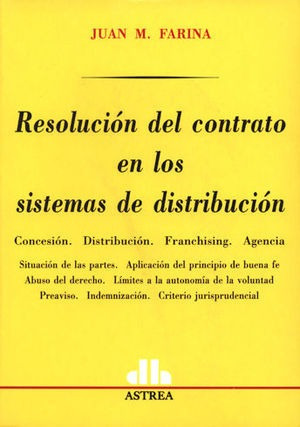Libro Resolución Del Contrato En Los Sistemas De Distribució