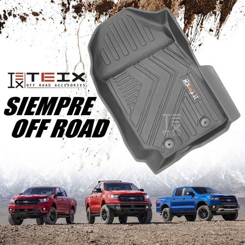 Imagen 3 de 7 de Tapetes Ford Ranger 2019 3 Piezas Uso Rudo Negro