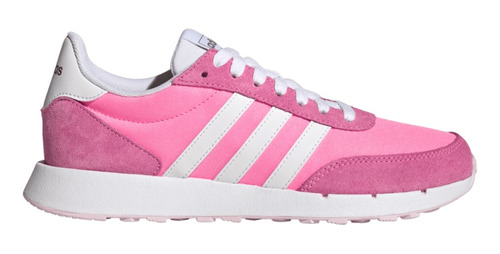 Tenis adidas Mujer Casual Blanco Rosa Run 60s  Deportivo 