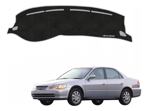 Cubretablero Bordado Honda Accord 2002 Negro-blanco H3-g