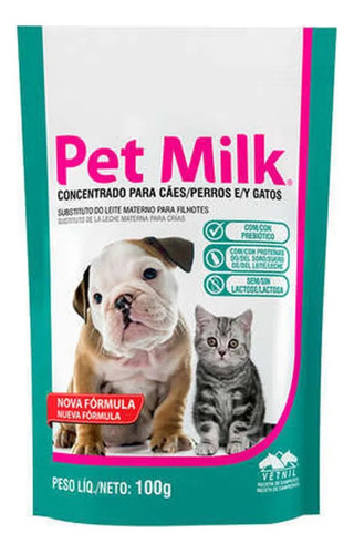 Pet Milk 100g Substituto Do Leite Materno Cão Gato Filhotes