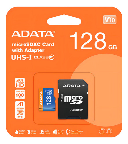 Tarjeta De Memoria Adata Ausdx128guicl10a1-ra1 Premier Con A