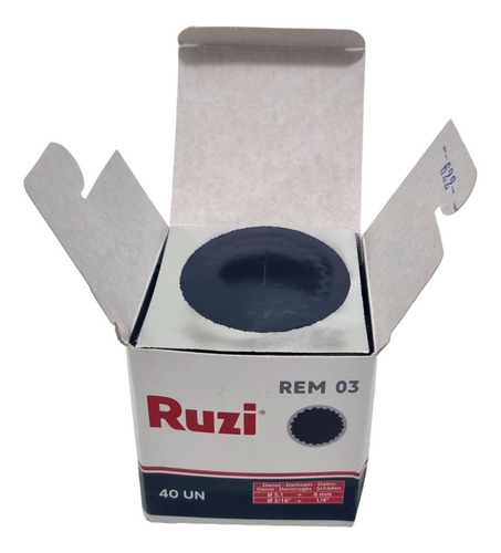 Imagem 3 de 6 de Remendo Preto R03 R-0 A Frio Câmara De Ar Ruzi 40und