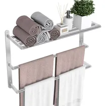 Comprar Toalleros Para Baño, Repisa De Toallas De 24 Pulgadas Con Do