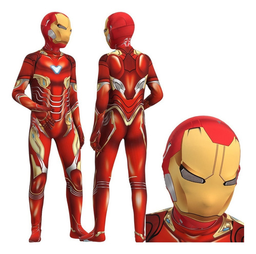 The Avengers Iron Man Mono Traje Cosplay Para Niños Adultos Mm