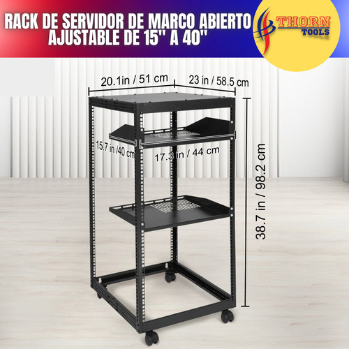 Rack De Servidor De Marco Abierto De 20u Para Montaje Libre