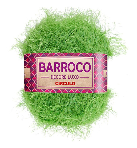 Barbante Barroco Decore Luxo Peludinho Círculo Crochê 280g Cor Greenery