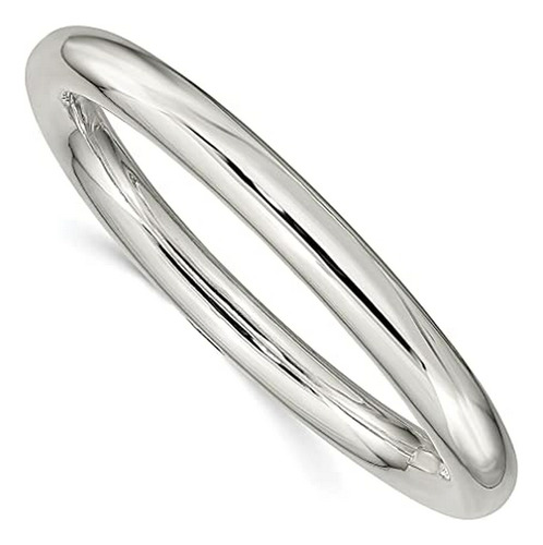 Brazalete - 925 Sterling Silver 8mm Slip On Tube Bangle Brac