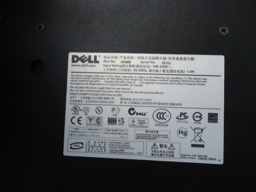 Rack Console Dell Monitor De 14'' - 15fp