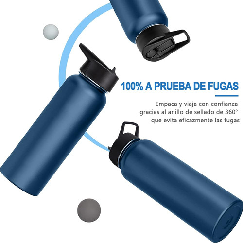 40oz Termo De Acero Inoxidable A Prueba De Fugas Con 3
