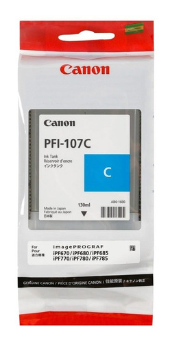 Cartucho De Tinta Canon Pfi-107c Cian