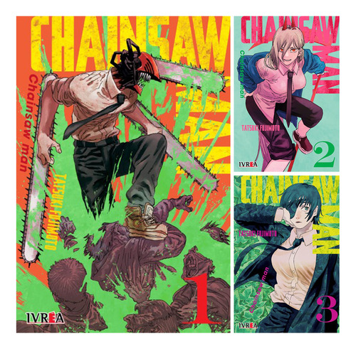 Combo Manga Chainsaw Man - Tomos 1 Al 3 + Señalador - Dgl