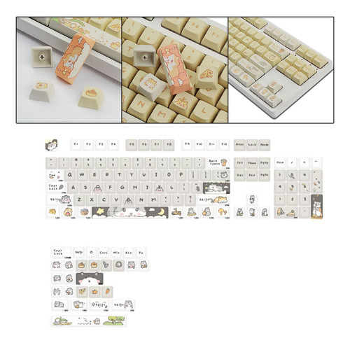 Teclas Pbt Keycaps 132 Teclas De Sublimación, Piezas De Repu