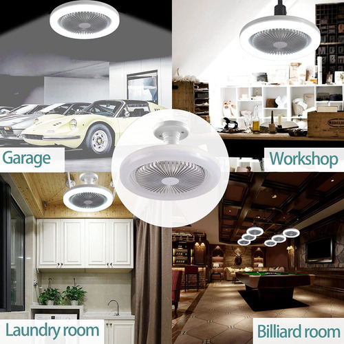 Ventilador De Techo De 30w Con Lámpara De Iluminación E27