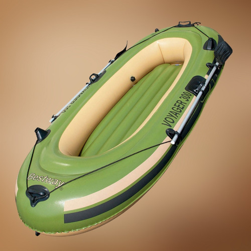 Imagen 3 de 10 de Bote Rafting Reforzado Inflador + Remos 3 Camaras Bestway