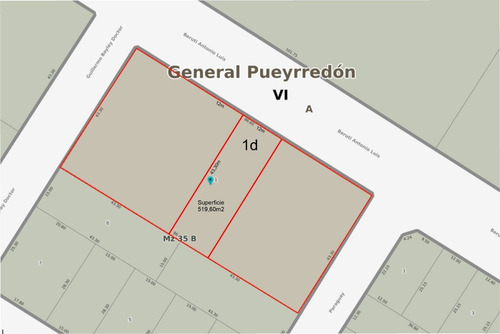 Imagen 2 de 6 de Lote De 519.60m2 En Barrio Libertad