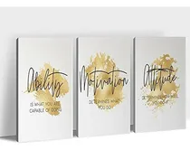 Comprar Oficina Pared Arte-3 Panel Motivacional Pared Arte, Rw72r
