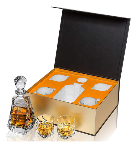 Crystal Whiskey Decanter Set, Kanars Premium Liquor Decanter