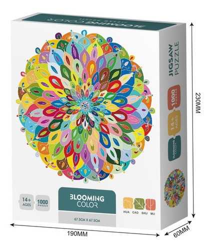 Circular Color Floreciendo Rompecabezas 1000 Piezas