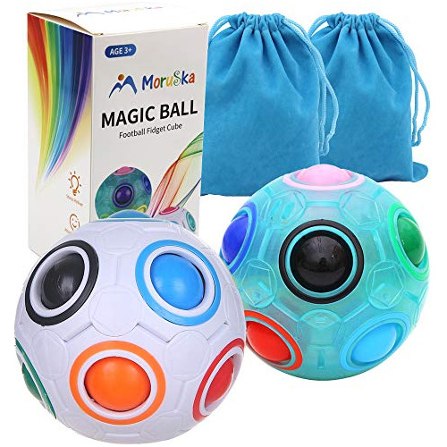 Moruska Rainbow Puzzle Ball Cube Magic Rainbow Ball Puzzle C