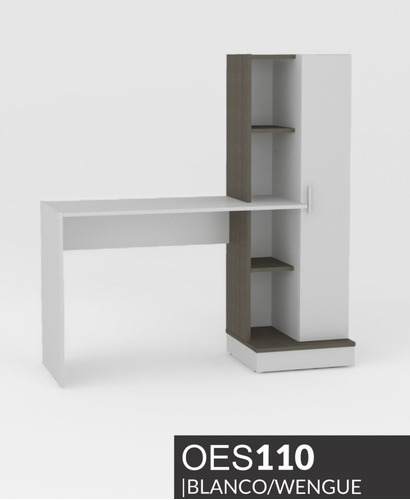 Imagen 3 de 5 de Escritorio Organizador Con Biblioteca 130 X 136 X 45 Oes 110