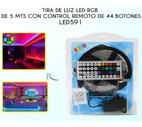 Tira De Luz Led, 5 Metros. 5050. Grb. Control De Bluetooth(4