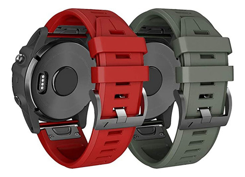 Correas De Banda De Reloj De Silicona Quickfit Para Garmin