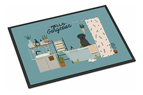 Caroline's Treasures - Felpudo Gigante De Schnauzer En Baño 