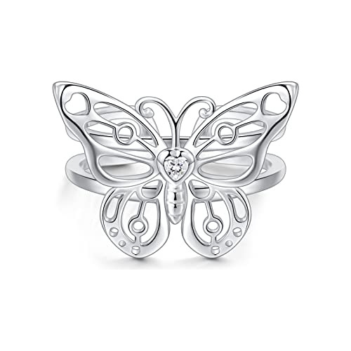 Anillo Mariposa Plata 925 Para Mujer