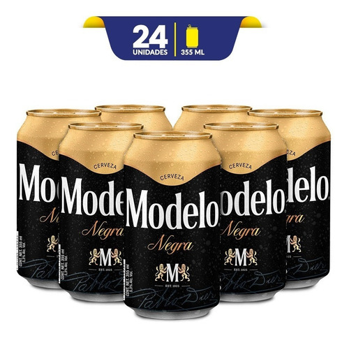 Cerveza Oscura Negra Modelo 24 Latas De 355ml C/u
